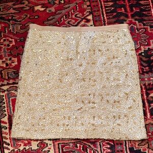 Rafaella Gold Sequin Mini Skirt